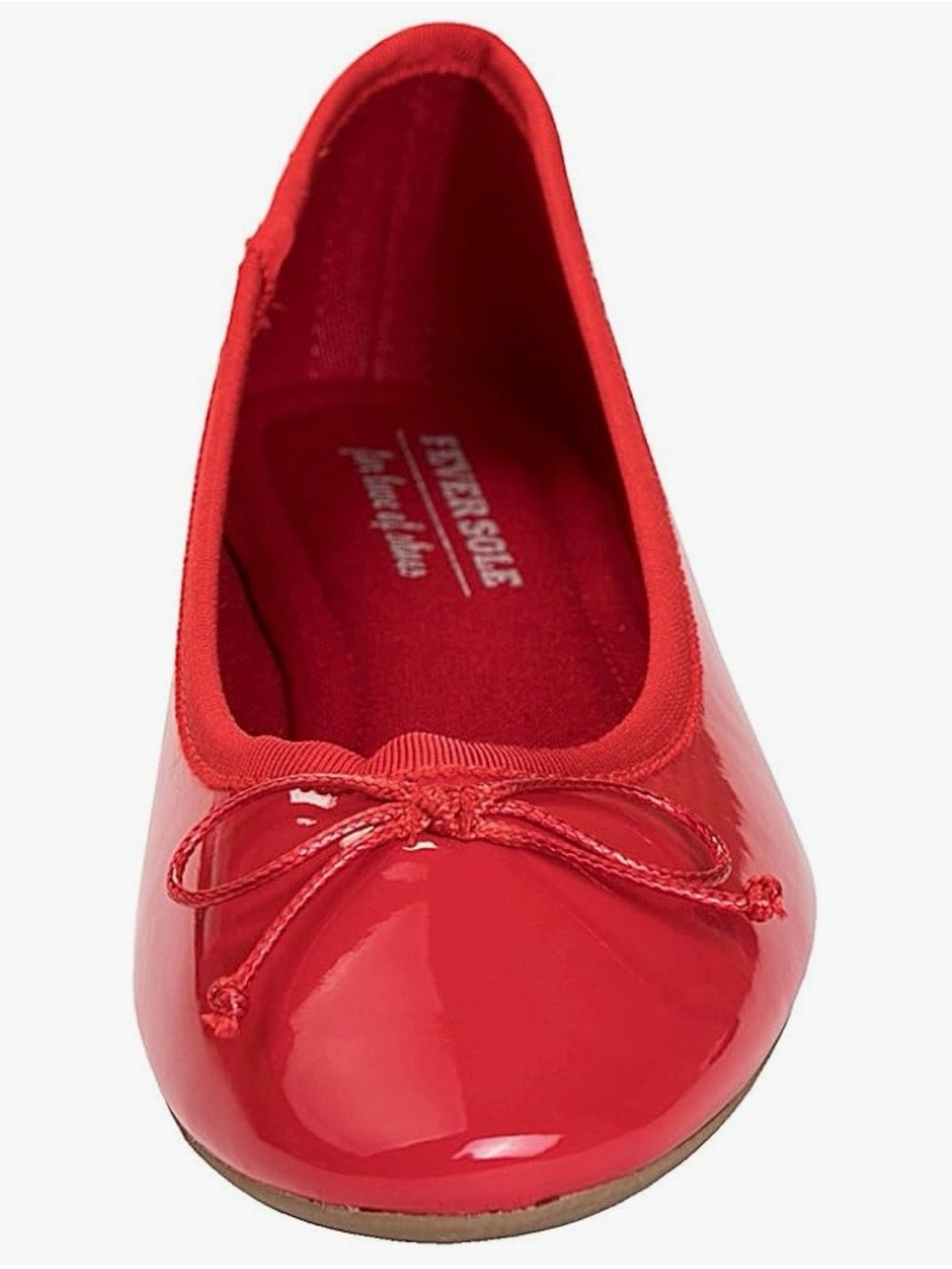 Women’s Red Patent Ballet Flats - Picture 3 of 6